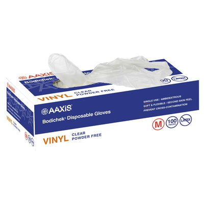Bodichek Vinyl Disposable Gloves Powder Free Medium - 100 Pack
