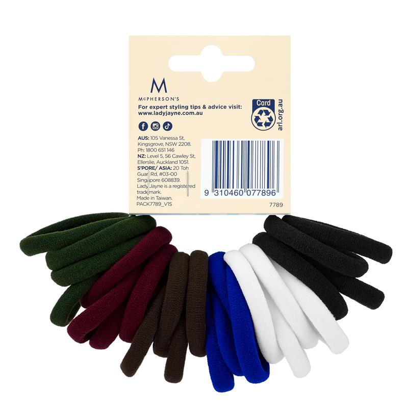 Lady Jayne Softies Value Pack - Basic Knitted Ponytailers, 24 Count-Auzzi Store