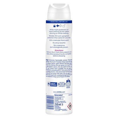 NIVEA Black & White 72H Clear Aerosol Deodorant 250ml