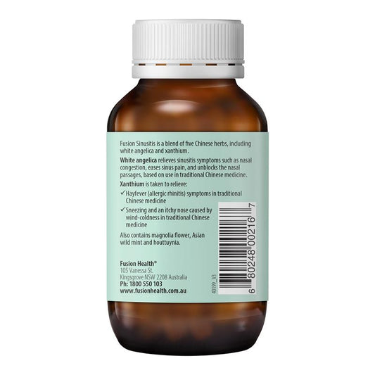 Fusion Sinusitis Relief 60 Veg Capsules – TCM Herbal Blend – view 2 - Auzzistore