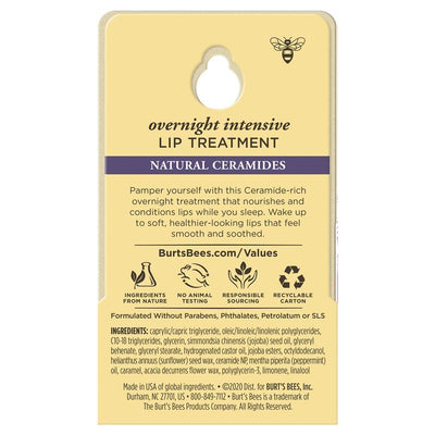 Burt's Bees Overnight Intensive Lip Treatment Blister 7.08g - Nourish Your Lips While You Sleep