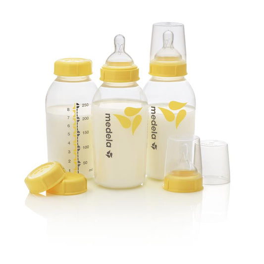 Medela 250ml Breastmilk Bottle with Wide Base Teat - 3 Pack - Auzzi Store