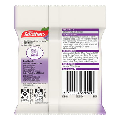 Soothers Blackcurrant Lozenges - 3x10 Lozenge Multipack-Auzzi Store