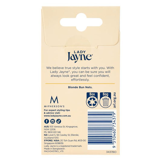 Lady Jayne Blonde Bun Nets, Pack of 3 - Strong and Durable-Auzzi Store