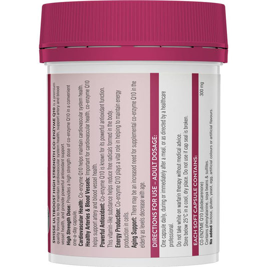 Swisse High Strength CoQ10 300mg - 90 Capsules for Heart Health – view 2