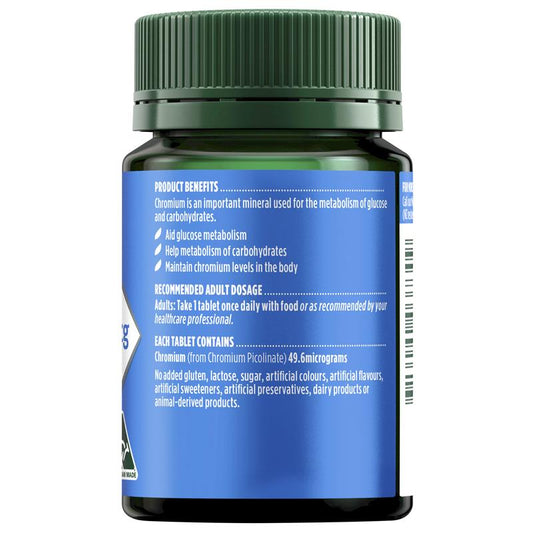 Nature's Own Chromium Picolinate 400mcg - 200 Tablets for Glucose Metabolism-Auzzi Store