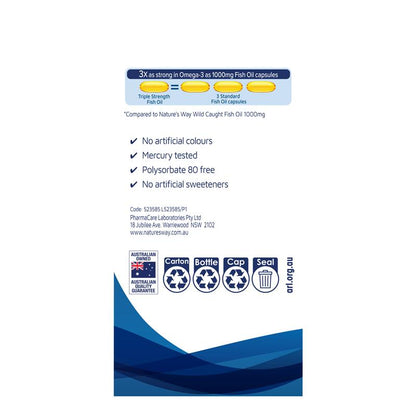 Nature's Way Ultimate Omega-3 Triple Strength Fish Oil 60 Softgels