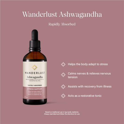 Wanderlust Ashwagandha Liquid Extract 140ml - Natural Stress Relief