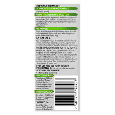 Nurofen Zavance 16 Mini Liquid Capsules - Rapid Pain Relief