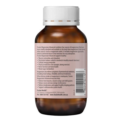 Fusion Magnesium Advanced – 60 Tablets with Magnesium Glycinate