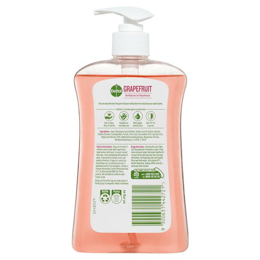 Dettol Antibacterial Liquid Hand Wash Pump Grapefruit - 500ml – view 2