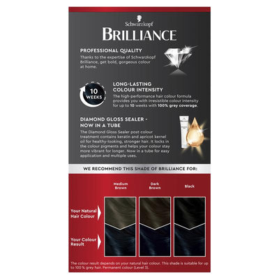 Schwarzkopf Brilliance 91 Blue Black - Permanent Hair Color 60ml