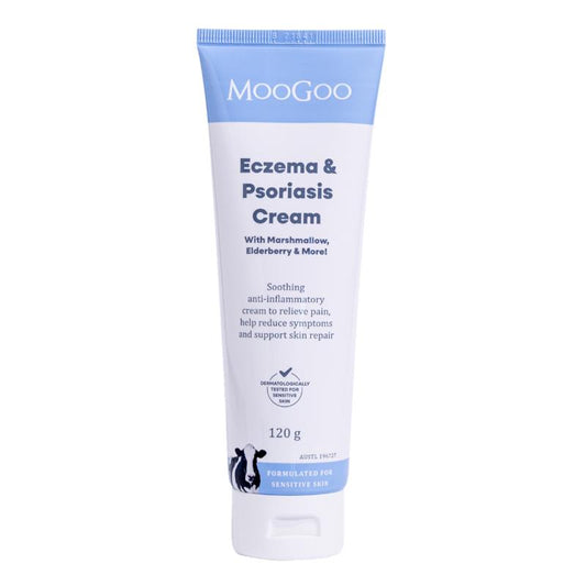 MooGoo Eczema & Psoriasis Cream with Marshmallow & Elderberry - 120g – view 2 - Auzzistore