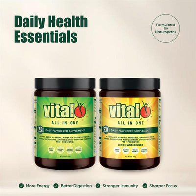 Vital All-In-One Nutrient Powder 600g – Organic Greens, Vitamins & Probiotics
