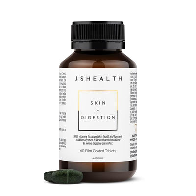 JSHEALTH Skin + Digestion Formula 60 Tablets - Clear Skin & Gut Health