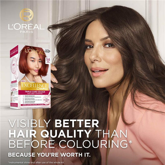 L'Oreal Excellence Creme 5.6 Rich Auburn Hair Colour - 1 Unit - Auzzi Store