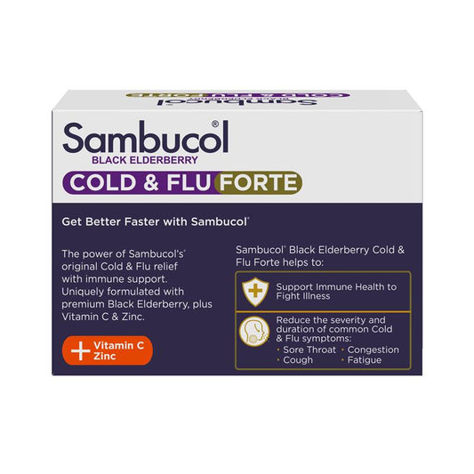 Sambucol Cold & Flu Forte - 24 Capsules for Immune Support - Auzzi Store