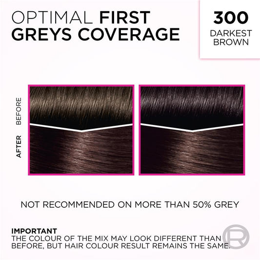 L'Oreal Paris Casting Crème Gloss Semi-Permanent Hair Colour - 300 Darkest Brown (Ammonia Free)-Auzzi Store
