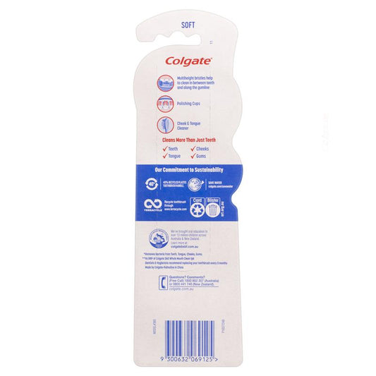Colgate 360 Whole Mouth Clean Soft Toothbrush 2-Pack-Auzzi Store