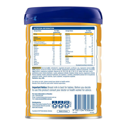 Novalac AC Colic Infant Formula - 800g-Auzzi Store
