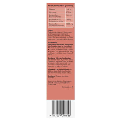 Hydralyte Electrolyte Effervescent Peach Crush 20 Tablets - Hydration Support