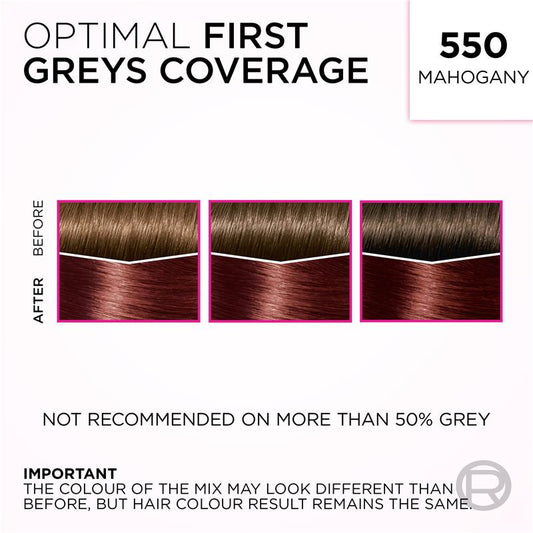 L'Oreal Paris Casting Crème Gloss Semi-Permanent Hair Colour - 550 Mahogany (Ammonia Free)-Auzzi Store