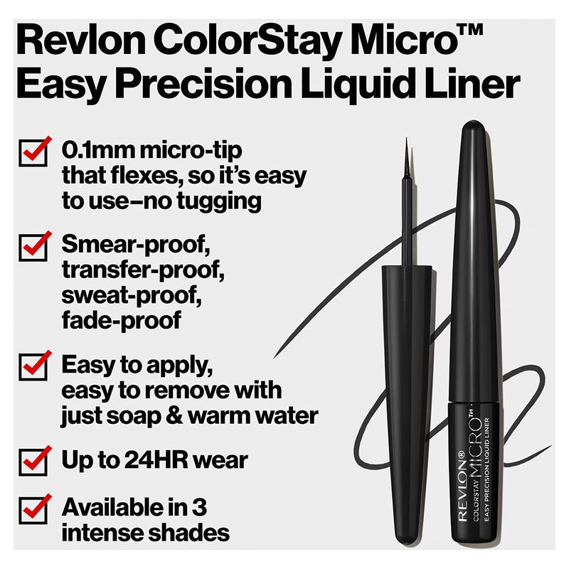 Revlon Colorstay Micro Liquid Liner - Black (1.7mL)