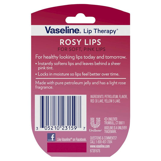 Vaseline Lip Therapy Rosy Lips Balm 7g - For Soft, Pink Lips