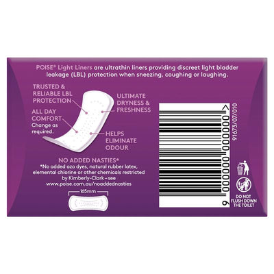 Poise Light Liners 18 Pack – Discreet Bladder & Menstrual Protection