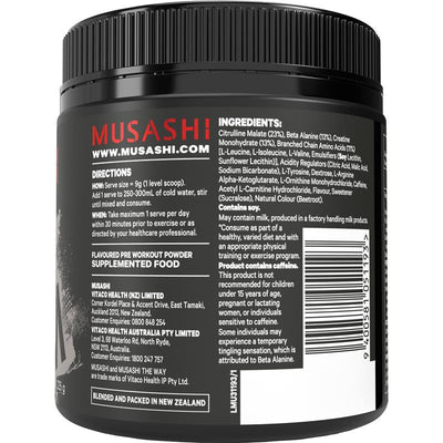 Musashi Pre Workout Watermelon 225g - Energy Boost for Optimal Performance