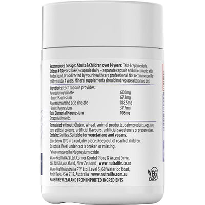 Nutra-Life Magnesium Hi-Zorb - 60 Capsules for Enhanced Muscle Support