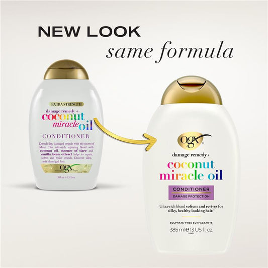 OGX Extra Strength Damage Remedy + Hydrating Coconut Miracle Oil Conditioner - 385mL-Auzzi Store