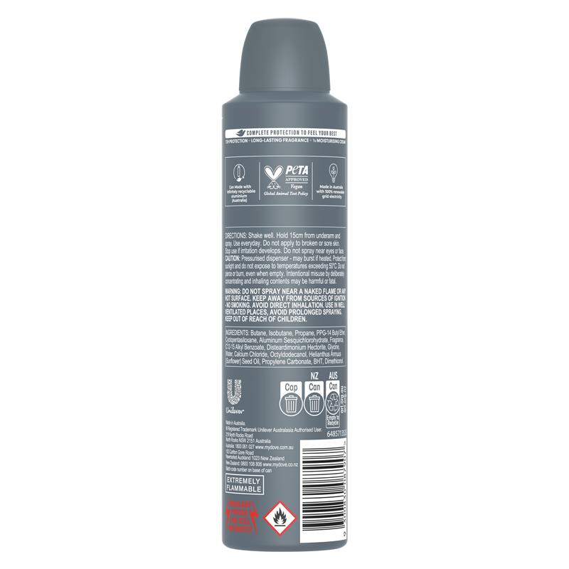 Dove Men+Care Invisible Dry Antiperspirant Spray 250ml, 72hr Protection