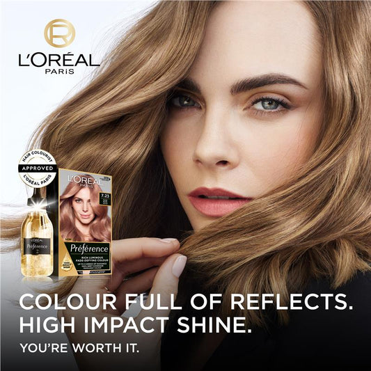 L'Oreal Paris Preference Bali 7.23 Dark Rose Gold - Luxurious Permanent Hair Colour - Auzzi Store