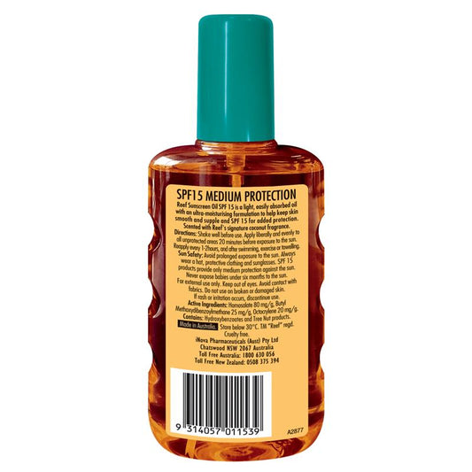 Reef Coconut Oil SPF 15+ Moisturising Oil Spray 220ml - Gentle Sun Protection - Auzzi Store