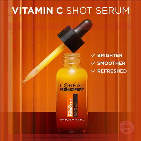 L'Oreal Paris Men Expert Hydra Energetic Vitamin C Serum 30ml - Revitalize Your Skin