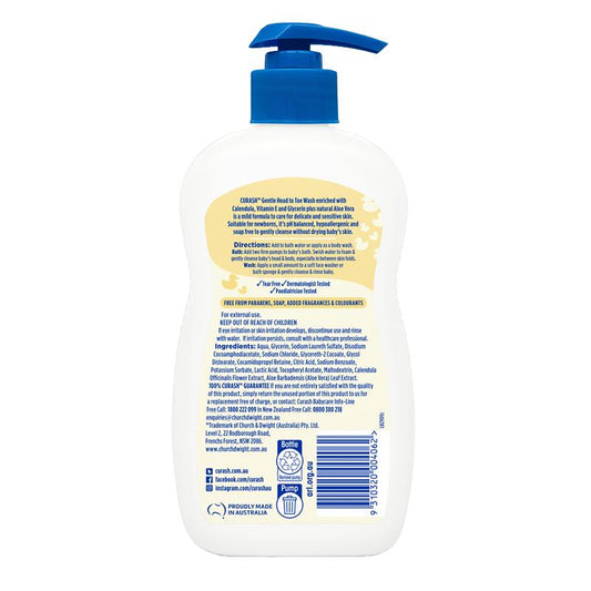 Curash Gentle Head To Toe Wash 400ml - Soap-Free & Mild Formula – view 2 - Auzzistore