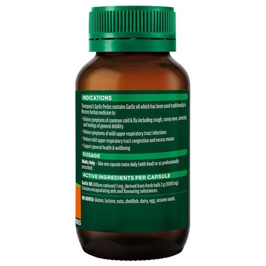 Thompson's Garlic Perles 180 Capsules - Natural Cold & Flu Relief-Auzzi Store