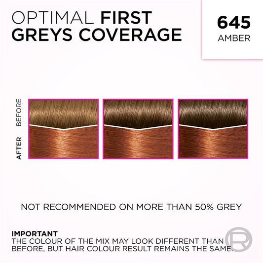 L'Oreal Paris Casting Crème Gloss Semi-Permanent Hair Colour - 645 Amber (Ammonia Free)-Auzzi Store