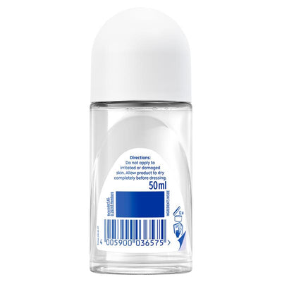NIVEA Black & White Invisible Anti-Stain Roll-On Deodorant 72H, 50ml
