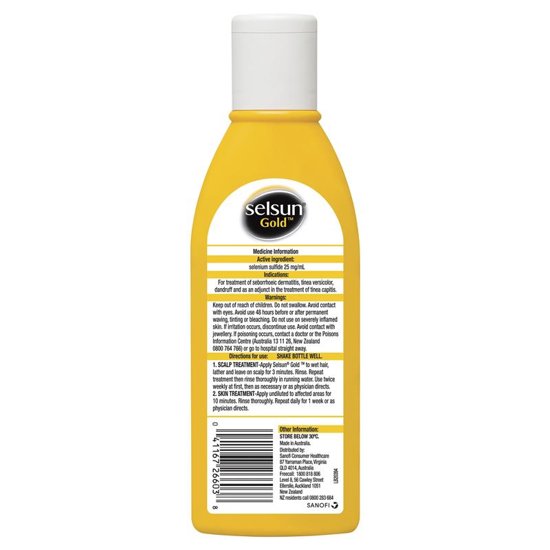 Selsun Gold Anti Dandruff Shampoo Treatment 200mL - Medically Proven Formula-Auzzi Store