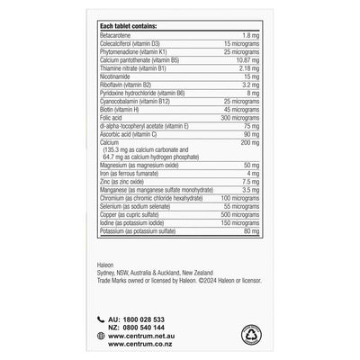 Centrum Advance 50+ Multivitamin Tablets, 100 Count – Immune & Heart Support