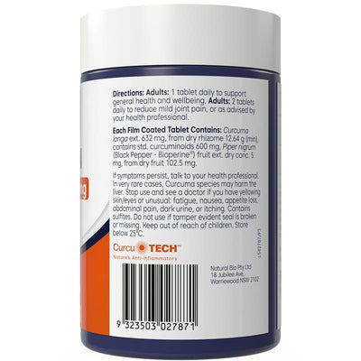 Bioglan Curcumin 90 Tablets with BioPerine for Joint Health
