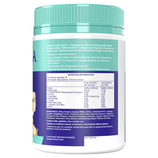 Athena Protein Water + Collagen Mango 360g - Natural Recovery Drink – view 2