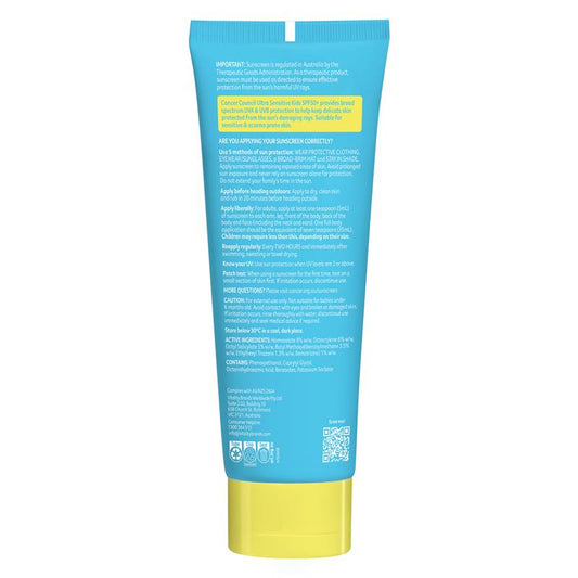 Cancer Council SPF50+ Ultra Sensitive Kids 150ml - Gentle Sun Protection