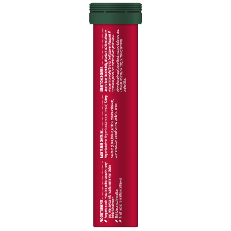 Nature's Own Magnesium + Muscle Support Effervescent 320mg, 20 Tablets