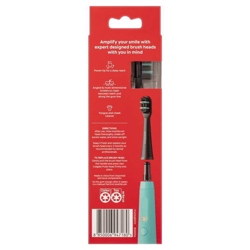Colgate Electric Toothbrush Pulse Deep Clean Refills 4 Pack