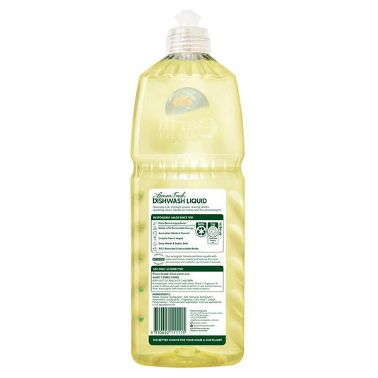 Earth Choice Dishwash Liquid - 1 Litre of Lemon Fresh Power – view 2 - Auzzistore