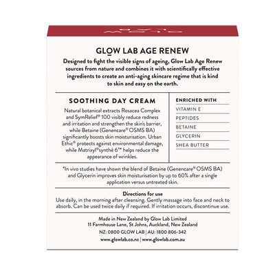 Glow Lab Age Renew Soothing Day Cream 50g - Anti-Aging Moisturizer
