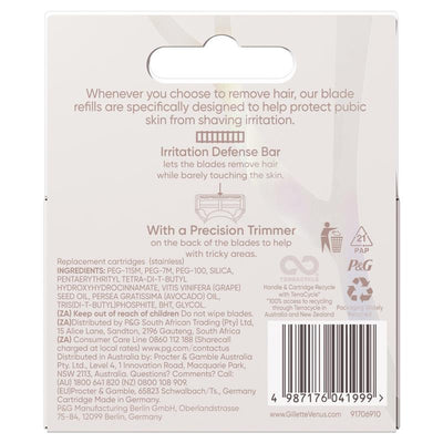 Gillette Venus Blade Refills for Pubic Hair & Skin (3 Pack)